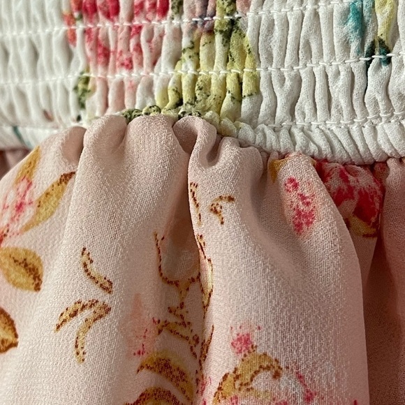 Cute Pink Tiered Ruffle Stretch Wide Waist XL Skirt Giving Strawberry Shortcake - Picture 5 of 12